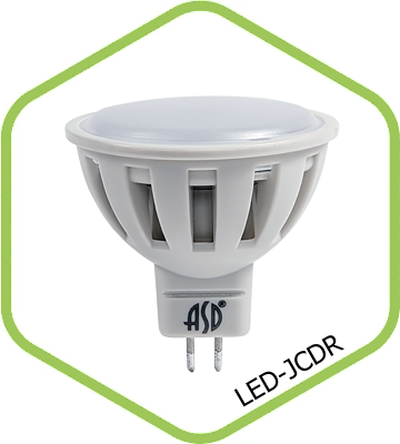 Лампа светодиодная LED JCDR стандарт 160-260В GU5.3 5,5Вт 4000К  420Лм ASD 4690612001432