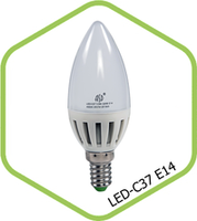 Лампа светодиодная LED Свеча стандарт 160-260В Е27 5,0Вт 3000К  400Лм ASD 4690612003900