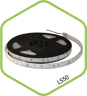 Лента светодиодная LS 50W-30/33 30LED 7.2Вт/м 12В IP33 белая ASD 4680005958931