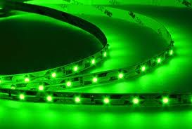 Светодиодная лента, зеленый, с силиконом, 12В, 4,8Вт/м, 240Лм/м