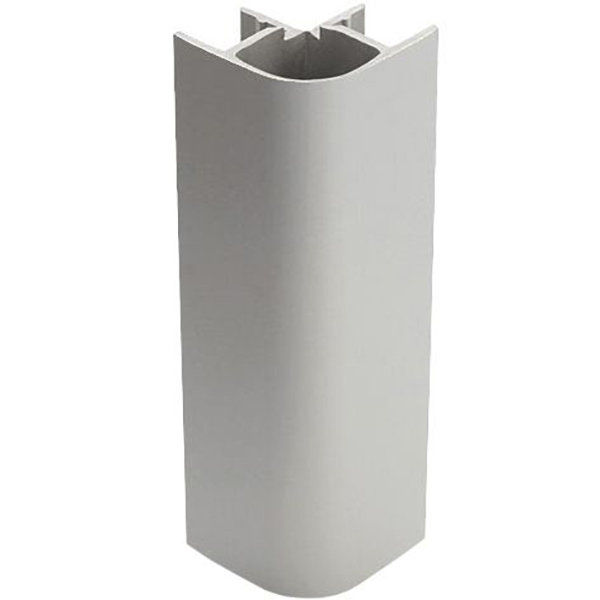 Универсальный угол 90* к цоколю 100мм 1979L серый-металик, Рехау