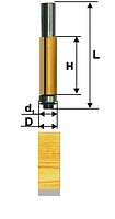 Фреза кромочная прямая ф12,7х25мм, хвостовик 8мм//ЭНКОР 10523 (46163)